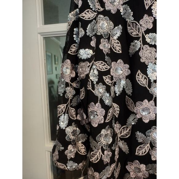 NWT Alex Evenings Womens Metallic Sequin Floral Top 1X Festive Christmas Elegant - Picture 9 of 10